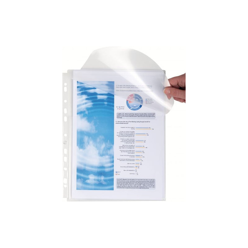 Buste trasparenti forate exacompta 10 pz. pa soffietto [5503e]