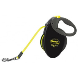 Guinzaglio retrattile flexi per cane 8m nero/giallo
