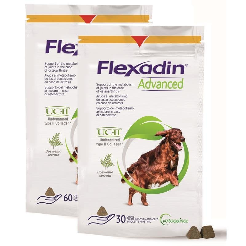 Tavolette masticabili vetoquinol flexadin advanced 60 pezzi per cane