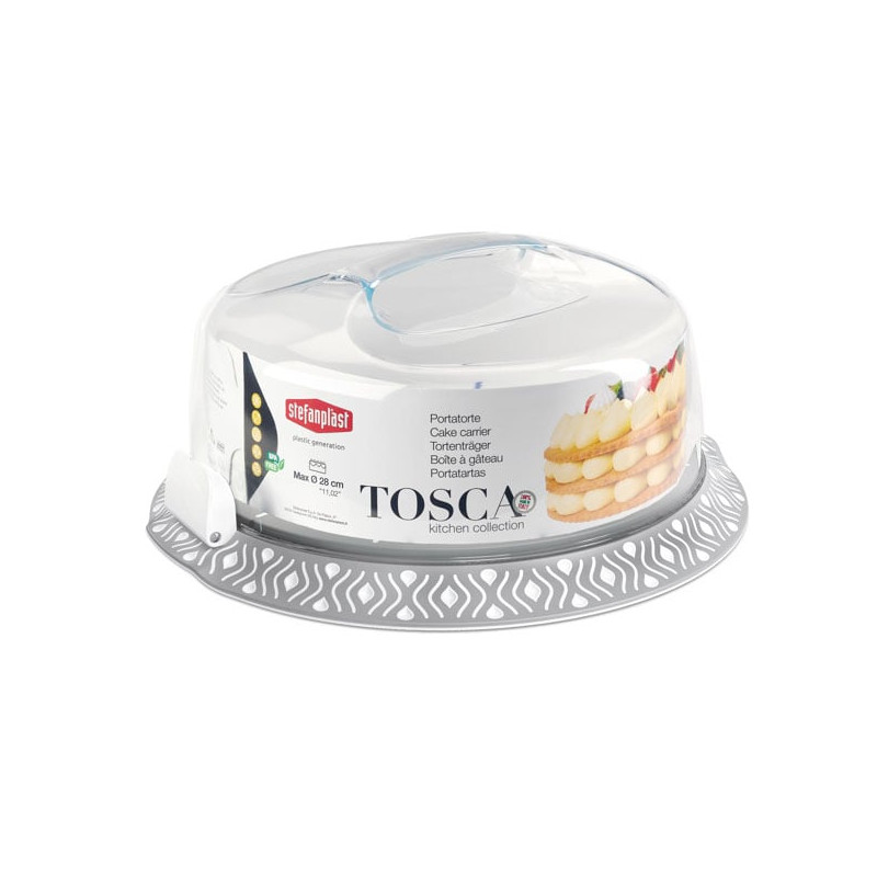 Portatorta stefanplast plastica grey/bianco [55852]