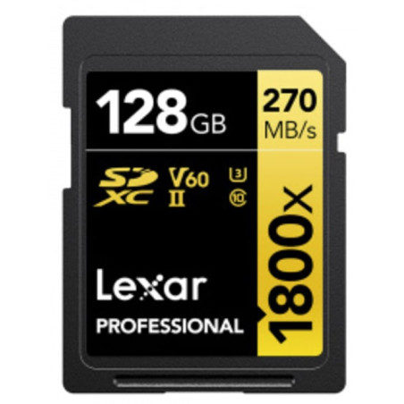 128gb scheda memoria lexar pro sd uhs-ii 1800x classe 10 u3
