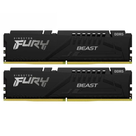 Ram dimm ddr5 64gb kingston 5600 mhz cl40 nero [kf556c40bbk2-64]
