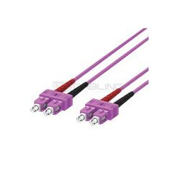 Cavo patch wp europe in fibra ottica 2fo om4 scd/scd 5m viola [wpc-fp4-5scsc-050]