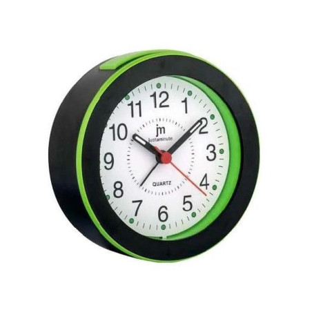 Sveglia jm al quarzo analogico retroilluminazione nero/verde [jmja-7061tv]