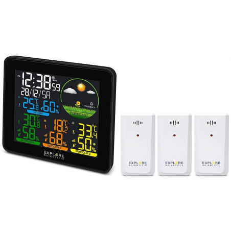 Stazione meteorologica explore scientific 12.4x14.1cm nero/bianco