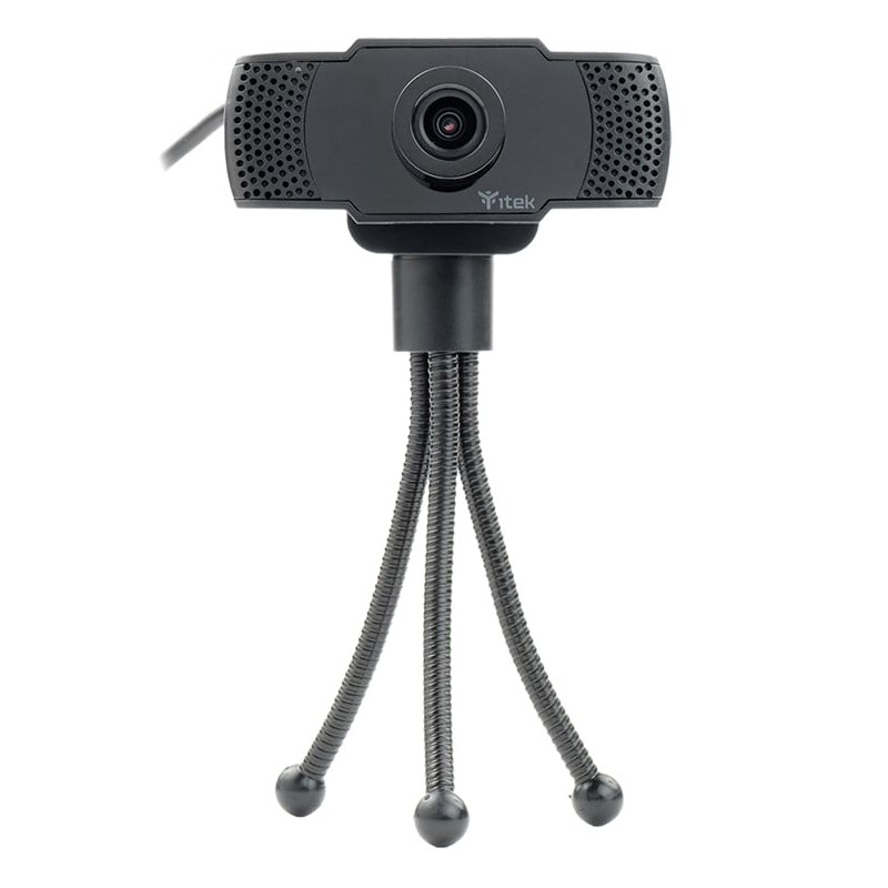 Webcam itek w300 con microfono full hd 30fps usb treppiede' nero
