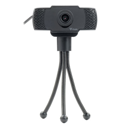 Webcam itek w300 con microfono full hd 30fps usb treppiede' nero