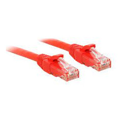 Cavo di rete lindy rj-45 cat6 u/utp 0.5m rosso [48031]