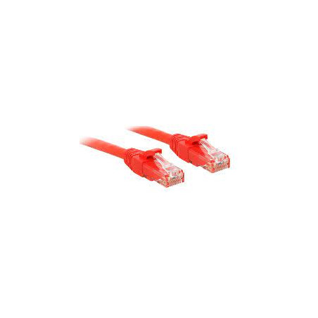 Cavo di rete lindy rj-45 cat6 u/utp 0.5m rosso [48031]