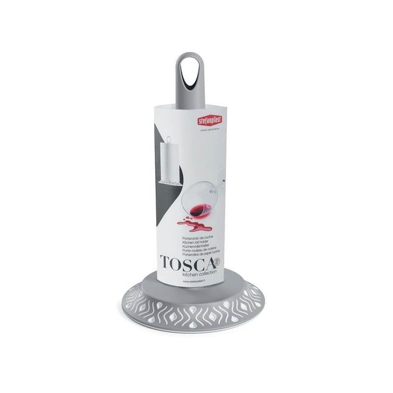 Portarotolo da cucina stefanplast a tosca grigio [55302]