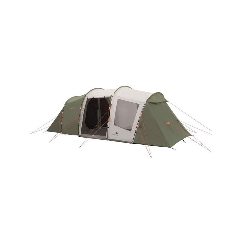 Tenda easy camp huntsville twin 600 a tunnel 6 personne verde oliva/grigio