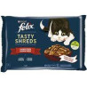 Mangime umido purina nestle' felix tasty shreds con manzo e pollo