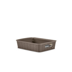 Cestino portaoggetti stefanplast elegance 25x19x6cm marrone [30231]