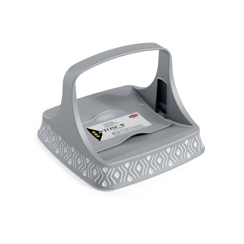Portatovaglioli stefanplast tosca in plastica 22x22x16.5cm grigio