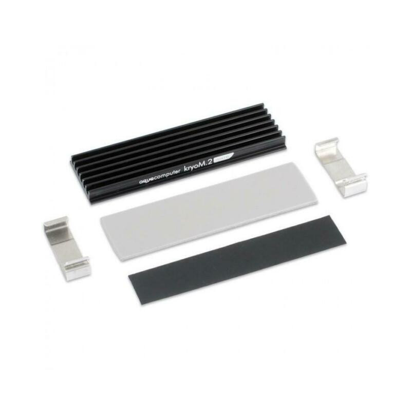 Dissipatore di calore aquacomputer kryom.2 per ssd m.2 2280 nero/