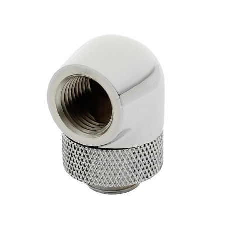 Raccordo watercooling xspc rotante a 90 gradi g1/4" m/f cromo