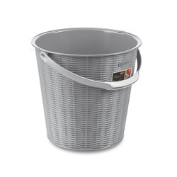 Secchiello stefanplast con manico plastica grigio [29505]