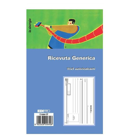 Blocco ricevuta generica edipro cf10 33x3 autoricalcante [e5564ct]
