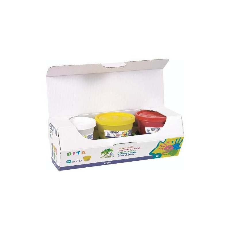 Tempera colori a dita - 6 pz. - 100ml - giotto [534100]