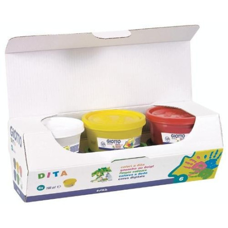 Tempera colori a dita - 6 pz. - 100ml - giotto [534100]