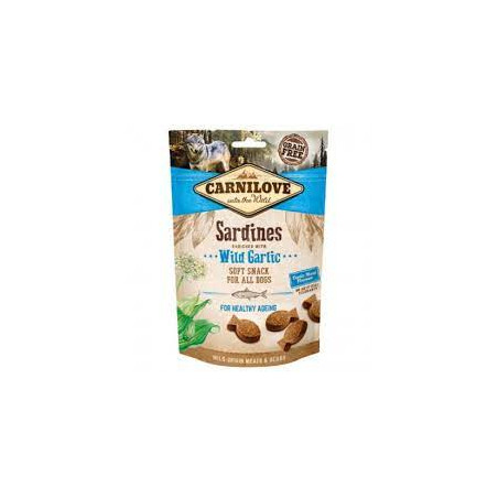 Cibo semi umido per cani carnilove snack sardines con wild garlic