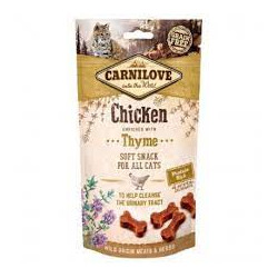 Cibo semi umido per gatti carnilove snack chicken & thyme 50g