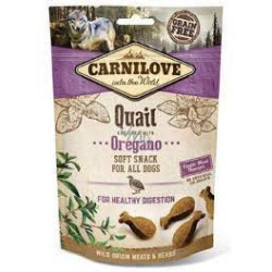Cibo semi umido per cani carnilove snack quail & oregano 200g