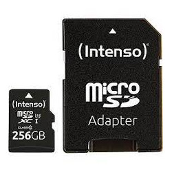 256gb scheda microsdxc intenso cl10 con adattore [3424492]
