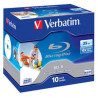 Confezione blu-ray verbatim bd-r 25gb 6x print. xx 10pcs
