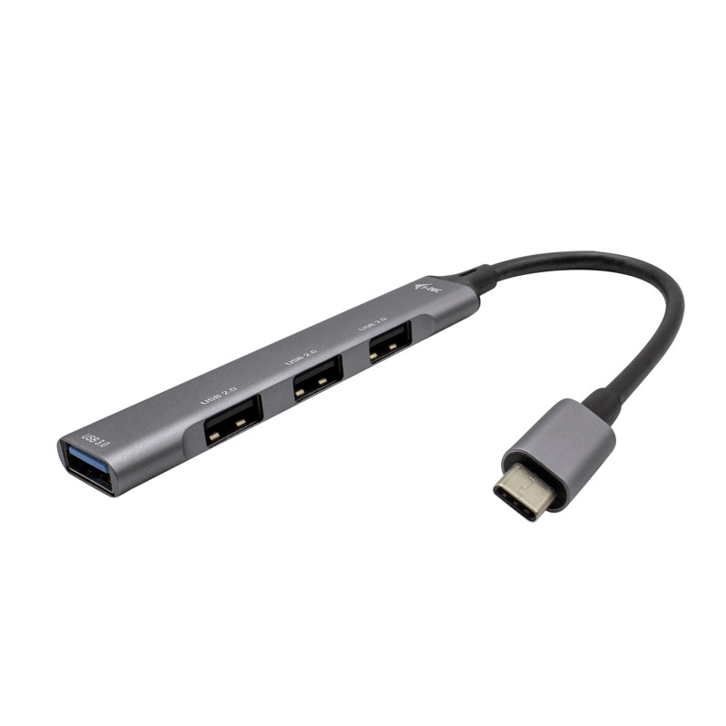 Hub usb i-tec tipo-c a 1xusb 3.0+3xusb 2.0 nero [c31hubmetalmini4]