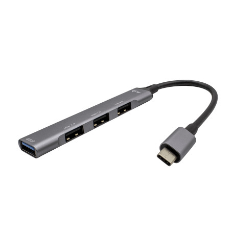 Hub usb i-tec tipo-c a 1xusb 3.0+3xusb 2.0 nero [c31hubmetalmini4]