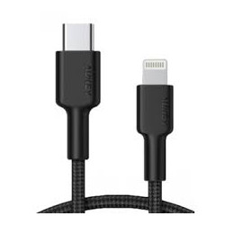 Cavo usb aukey cb-cl02 tipo-c lightning 1.2m nero [cb-cl02