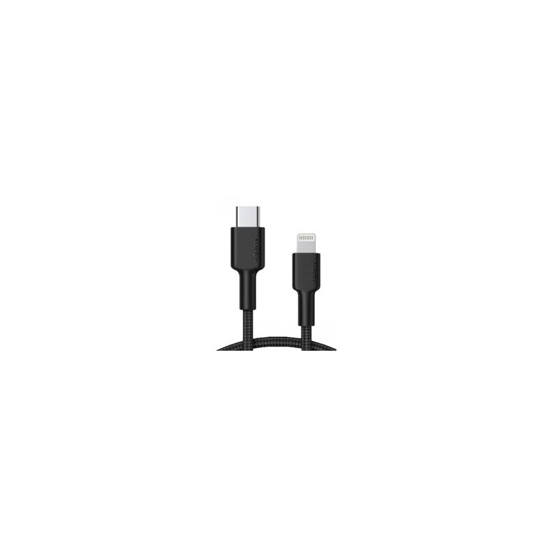 Cavo usb aukey cb-cl02 tipo-c lightning 1.2m nero [cb-cl02