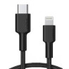 Cavo usb aukey cb-cl02 tipo-c lightning 1.2m nero [cb-cl02