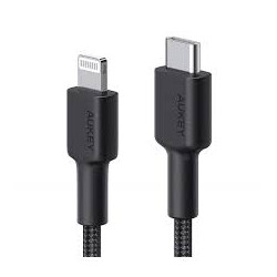 Cavo usb aukey cb-cl03 tipo-c lightning 2m nero [cb-cl03