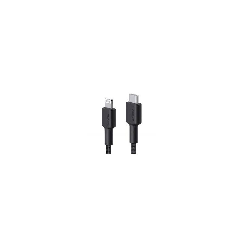 Cavo usb aukey cb-cl03 tipo-c lightning 2m nero [cb-cl03