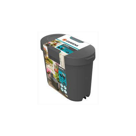 Serbatoio acqua gardena per irrigazione solare aquabloom 10.5l antracite/turchese