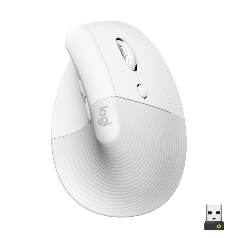 Mouse logitech lift vertical ergo left wireless a rf + bluetooth