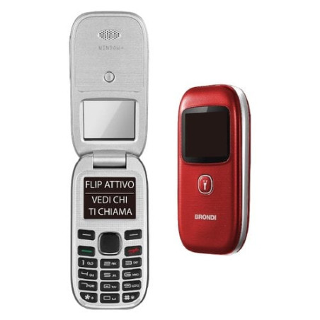 Cellulare brondi window+ dual sim 1.77" rosso