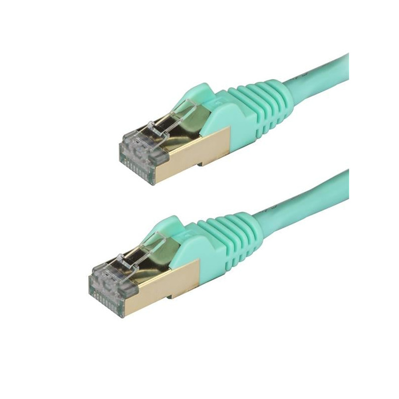 Cavo di rete startech rj45 cat 6a 1.5 m colore acqua [6aspat150cmaq]