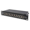 Patch panel digitus cat 6a 10'' 12-porte nero [dn-91608s-sl-ea]