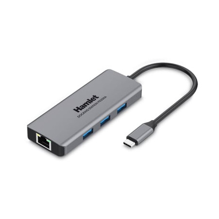 Docking station hamlet usb-c 85w grigio [hdkc-pd200a]