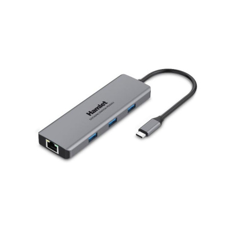 Docking station hamlet usb-c 85w grigio [hdkc-pd200u]