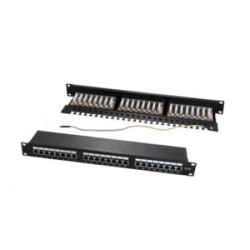 Pannello patch wp europe per rack 1u con 24 rj45s cat.6a nero [wpc-pan-6af-24]