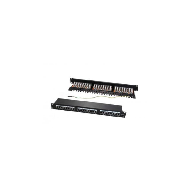 Pannello patch wp europe per rack 1u con 24 rj45s cat.6a nero [wpc-pan-6af-24]