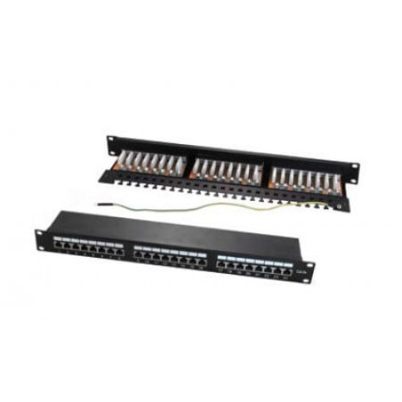 Pannello patch wp europe per rack 1u con 24 rj45s cat.6a nero [wpc-pan-6af-24]
