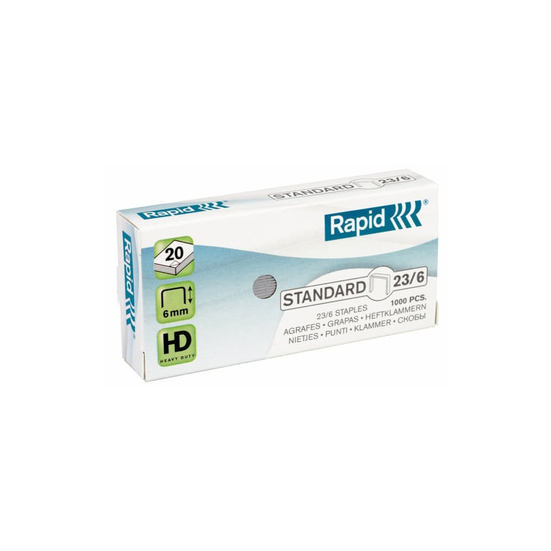 Punti cucitrice rapid 1000 punti blu 23/6 mm [24869100]