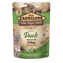 Mangime umido per gatti carnilove duck & catnip 85g