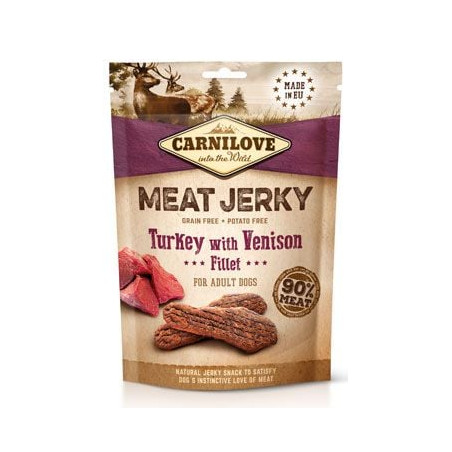 Mangime per cani carnilove snack jerky turkey & venison 100g