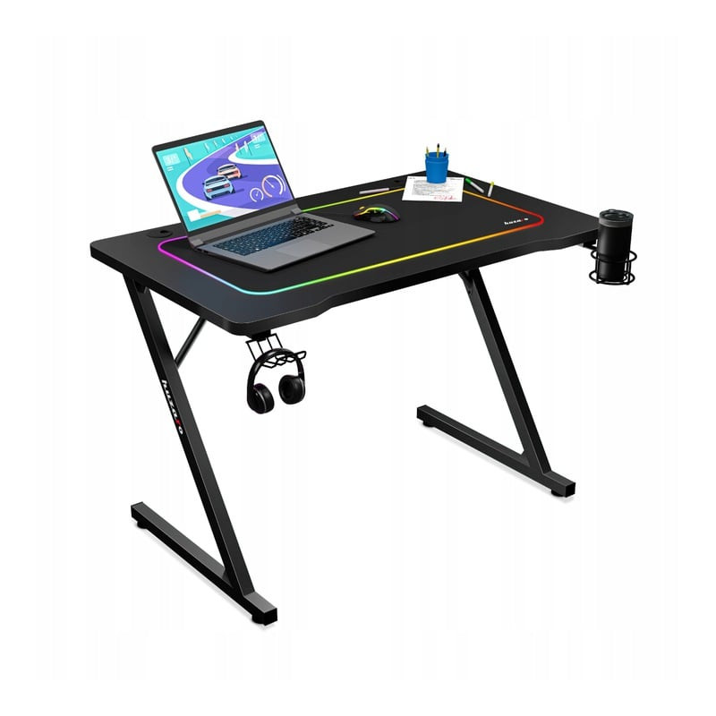Scrivania da gioco huzaro hero 1.8 nero [hz-hero 1.8 black]